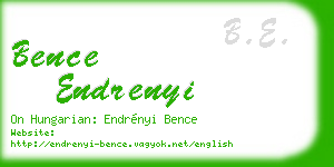 bence endrenyi business card